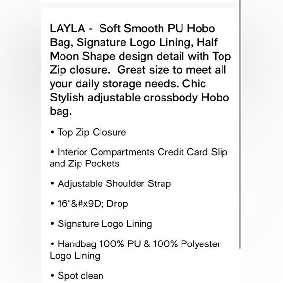 French Connection Layla Half Moon Hobo Bag - Picture 7 of 11